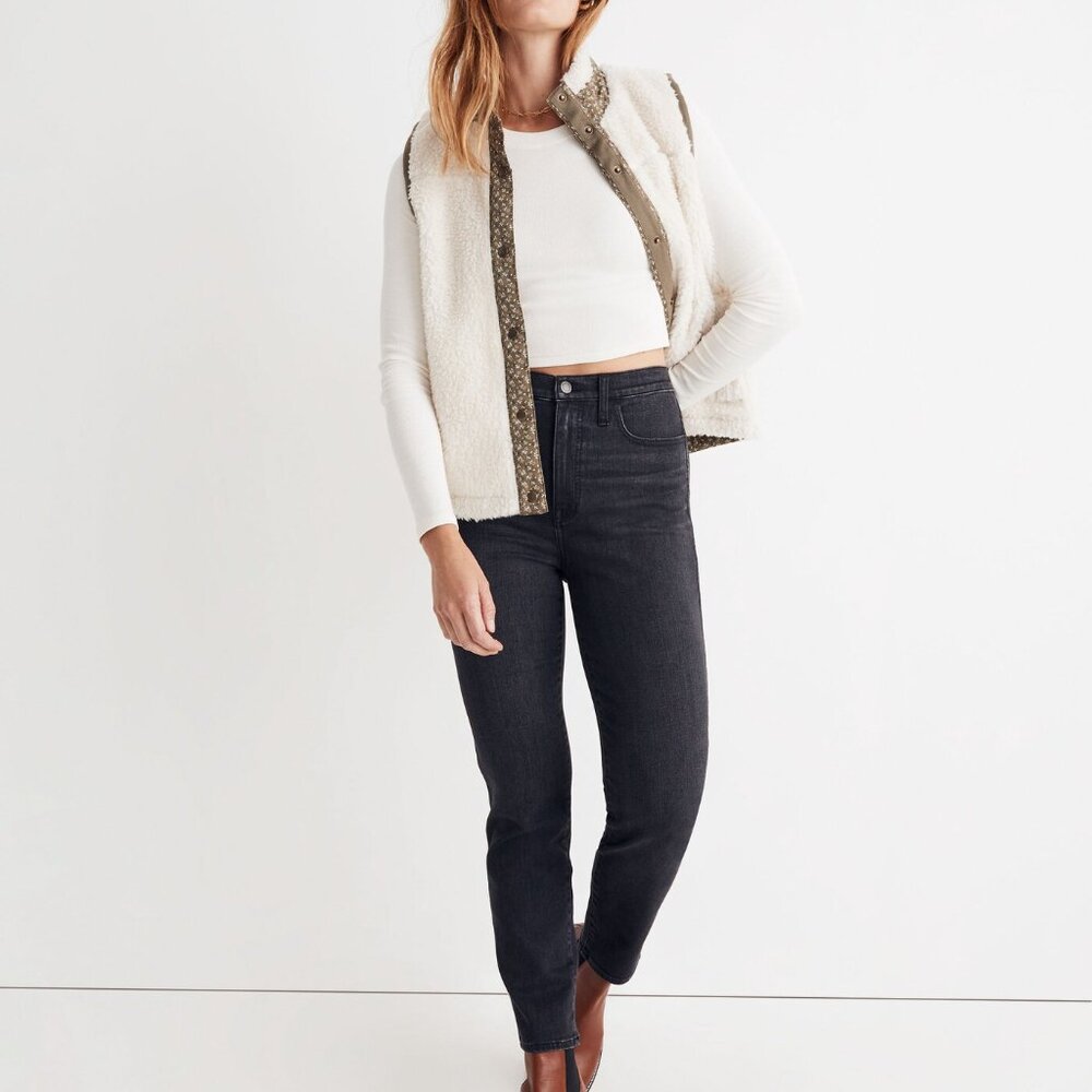 NWT Madewell High-Rise Slim Straight Jeans in Richgrove Wash - Size 29